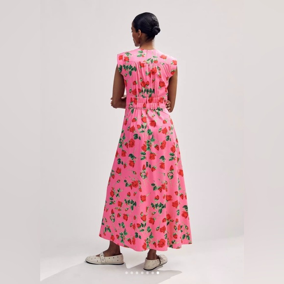 NWT ME+EM Cotton Sateen Rose Print Maxi - Picture 2 of 14